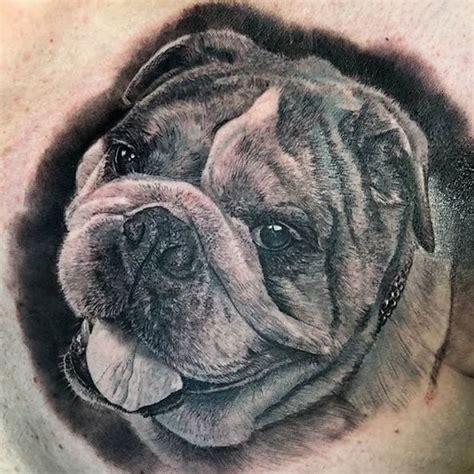 14 Realistic English Bulldog Tattoos Bulldog Tattoo English Bulldog