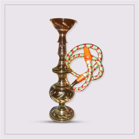 Moradabad Brass Hookah 10inch Indyhaat