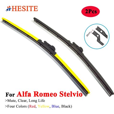 HESITE Colorful Windshield Wiper Blades For Alfa Remeo Stelvio B Tech 2