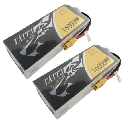 1x Tattu 16000mAh 6S1P 15C Lipo Battery Pack With XT90 Anti Spark