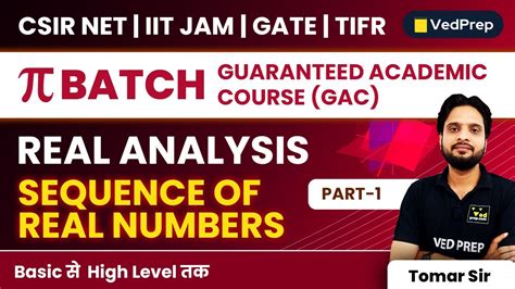 Sequence Of Real Numbers Real Analysis Csir Net Iit Jam Gate