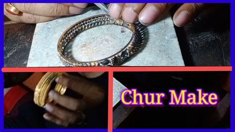 How To Make Handmade Chur Gold Churi Making Bangles Making In Gold