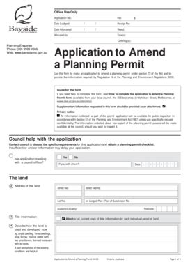 Fillable Online Bayside Vic Gov Application Pp Indd Bayside City