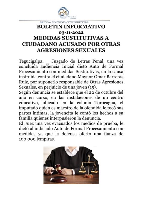 Poder Judicial Hn On Twitter Juzgadopenal De La Ciudad De