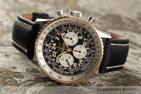 Breitling Navitimer Cosmonaute Chronograph Stahl Gold Handaufzug Kal