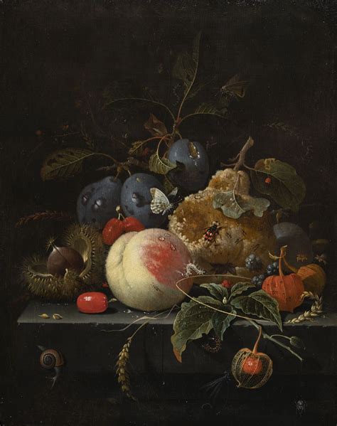 Still Life With Rotting Fruit And Nuts On A Stone Ledge Artofit