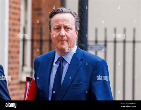 London Uk 13 March 2024 Foreign Secretary David Cameron In Downing