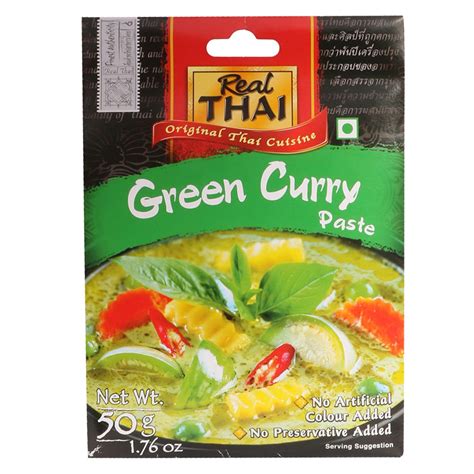 Real Thai Green Curry Paste Packet Pack Of 2 50g Grocery And Gourmet Food