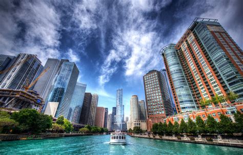 🔥 Download Wallpaper The Sky River Building HDr Chicago Il by ...