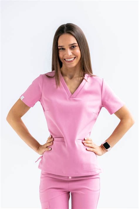 Bluza Medyczna Damska Scrubs Esther™ Candy Pink Outlet Doctor Queen®