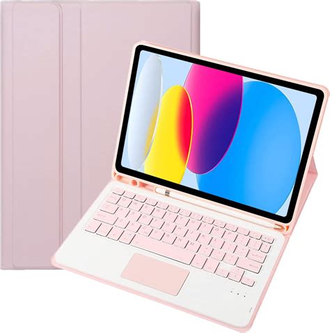 Amazon PCATECiPad 10 9インチ 第10世代 2022 タッチパット Bluetooth キーボード スタンド