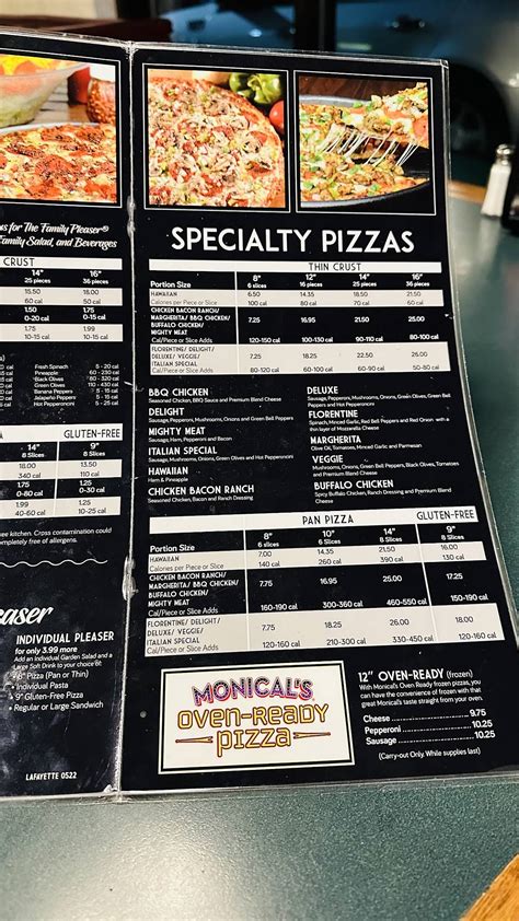 Menu At Monical S Pizza Of West Lafayette Pizzeria West Lafayette