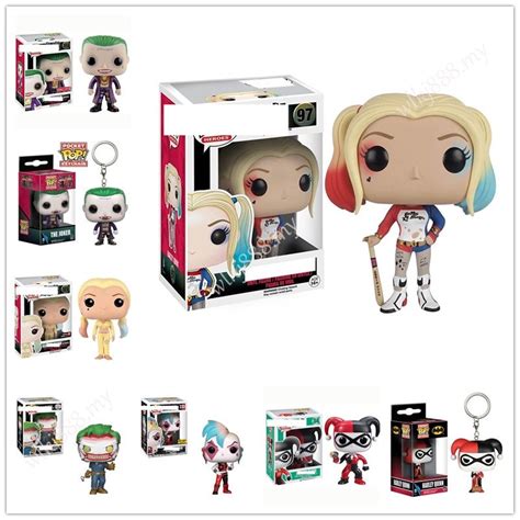 FUNKO POP Suicide Squad Harley Quinn Joker Figure Keychain Doll Toy