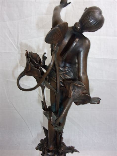 Art Nouveau Bronze Of A Semi Nude Female Pixie By Franz Rosse Sally Antiques