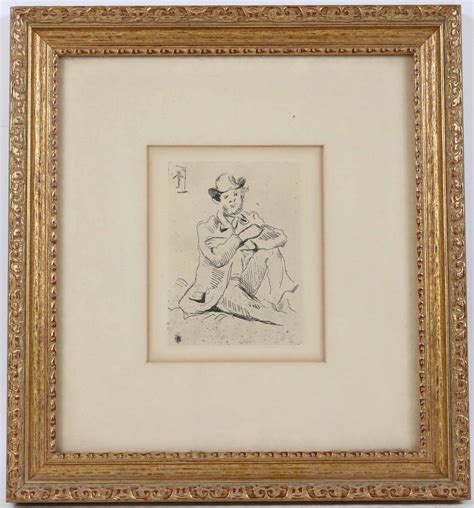 Lot Paul Cezanne Etching Portrait Of Guillaumin