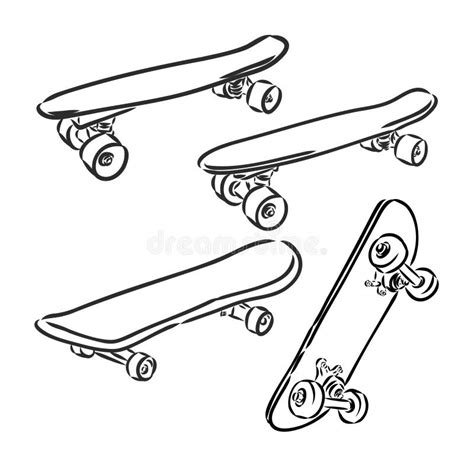 Ilustra O Do Vetor De Skate Vetor De Skate Sketboards M O