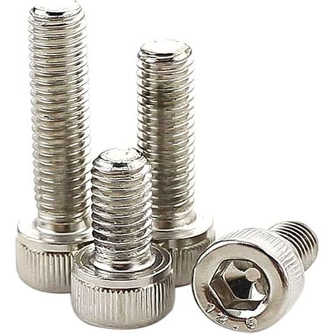 Boulons À Six Pans Nickelés Hex Socket Câble Boulons Vis M68Mm 30 Pcs