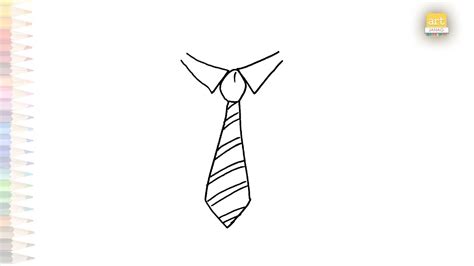 Shirt Collar Tie Drawing Outline Drawings How To Draw A Tie Step By