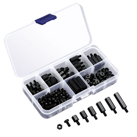 Tersarium ROSENICE 180pcs Nylon Hex Spacer Screws Nuts Standoffs Kit ...