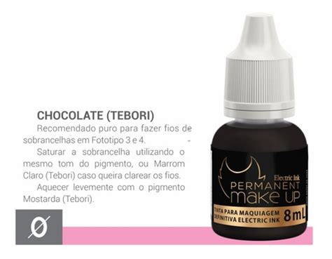 Pigmento Sobrancelha Electric Ink Md Chocolate Tebori 8ml