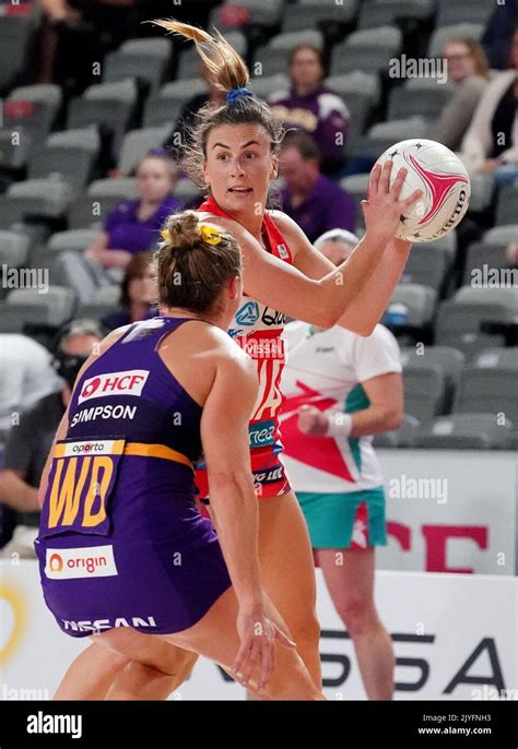 Maddy Proud Of The Swifts During The Round 5 Super Netball Match Between The Queensland