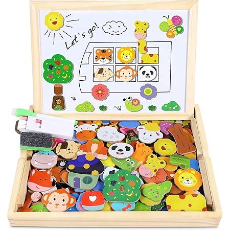 Jojoin Puzzles En Bois Magn Tique Pi Ces Animaux Jigsaw Avec