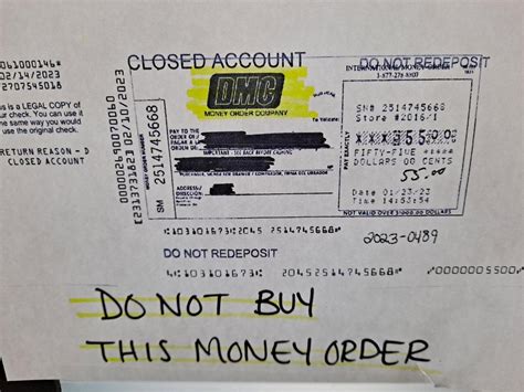 Do Not Buy Or Accept Dmc Money Orders Until Further Notice Delaware Valley News