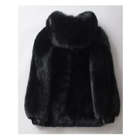 Dennyanddora New Winter Real Fox Fur Coats For Men Natural Fur Coats Men Stand Collar Overcoats