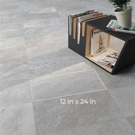 Buy Alpe Graphite 12 In X 24 In Porcelain Floor And Wall Tile 15 50