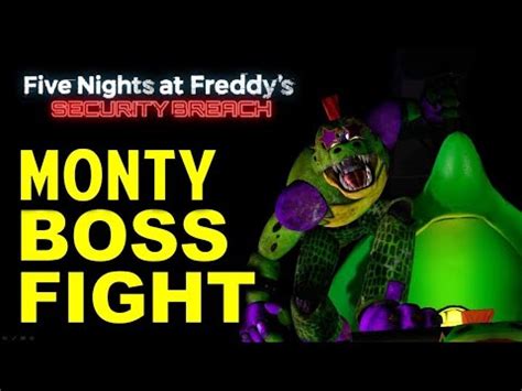 Defeating Monty Boss Fight Fnaf Security Breach YouTube