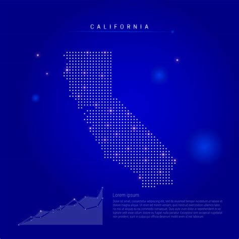 Dotted Map Of California Illustrations Royalty Free Vector Graphics