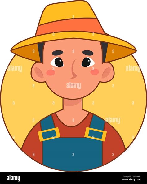 Isolated Farm Man Professions Jobs Icon Logo Vector Stock Vector