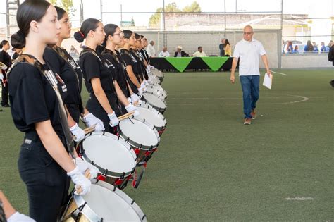 Realizan Muestra De Bandas De Guerra Y Escoltas De Bandera De