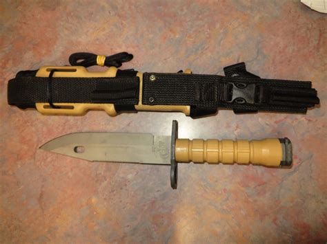 Lancay Trial Bayonet M9 Knife Marked Usmc With The Tan Experimental