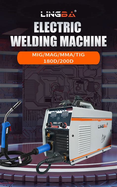 Lingba Inverter Gmaw Eco 5kg Mig Mag Mma Tig 200d Welding Machines 5 In