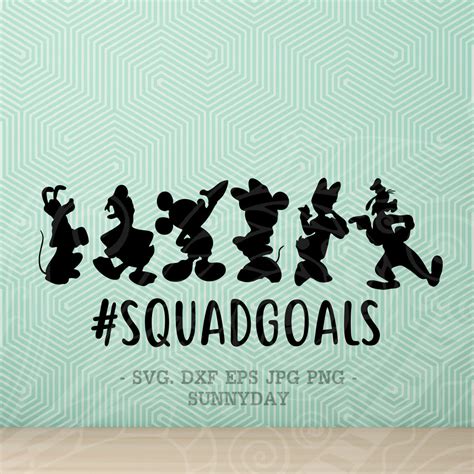 Squad Goals Svg Mickey Mouse Squadgoals Svg File Dxf Etsy Canada