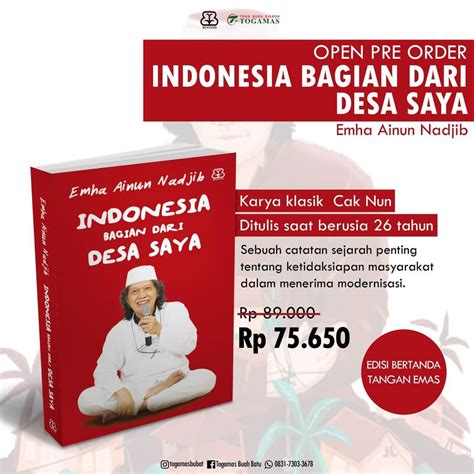 Jual INDONESIA BAGIAN DARI DESA SAYA Emha Ainun Nadjib Shopee Indonesia