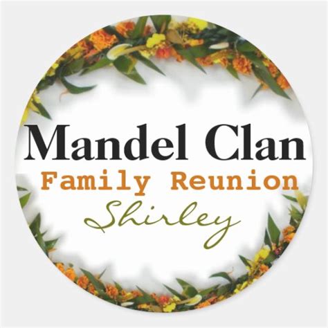 Family Reunion Name tag sticker template | Zazzle