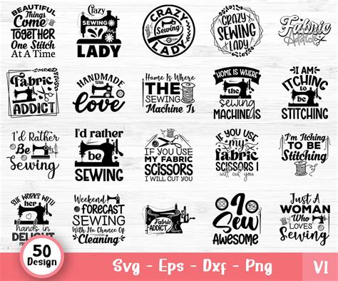 Sewing Quotes Svg Bundle Sewing Svg Sewing Machine Svg Thread Svg