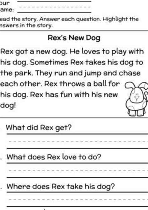 Grade 1 Reading Comprehension 1st Grade