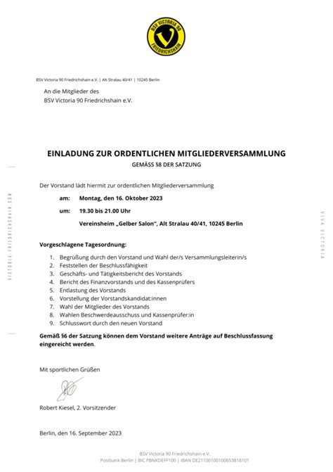 Einladung Zur Mitgliederversammlung Am Victoria Friedrichshain