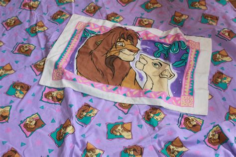 Disneys The Lion King Vintage 1990s Duvet Cover And Matching Pillowcase