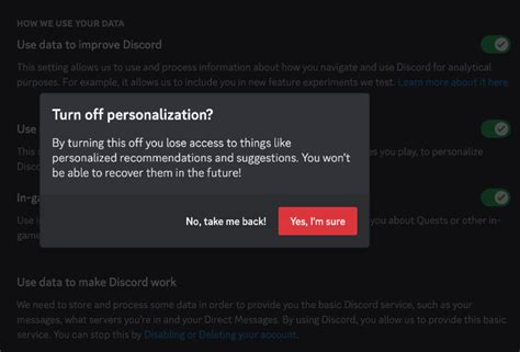 Data Used To Personalize Discord Discord