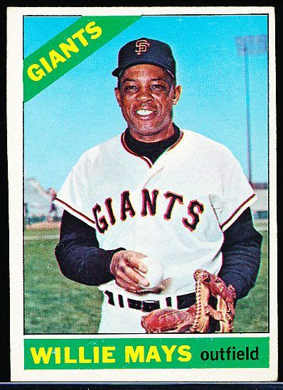 Lot Detail 1966 Topps Bb 1 Willie Mays Giants