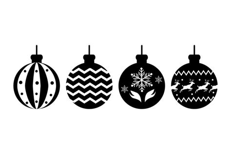 Christmas Bauble Silhouettes