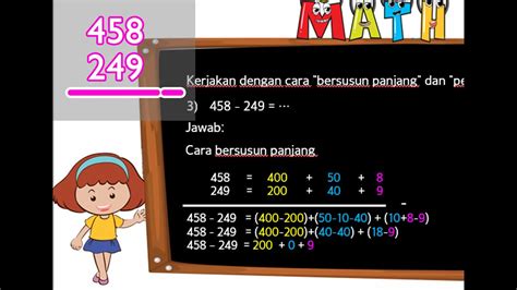 Pengurangan Bilangan Dengan Cara Bersusun Panjang Dan Pendek Disertai