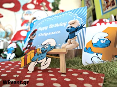 Smurfs Village Birthday Party Ideas Photo 1 Of 28 Catch My Party