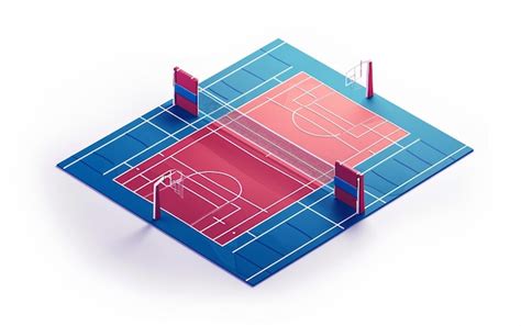 Premium Ai Image Volleyball Court Diagram Essentials On White Background