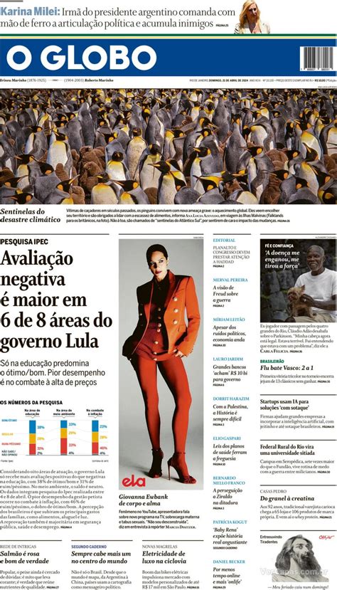 Capa O Globo Sexta De Julho De