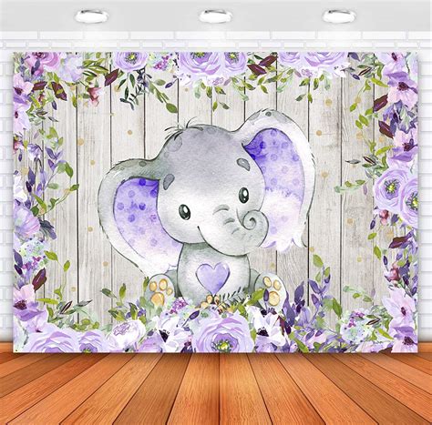 Buy Sensfun Elephant Backdrop For Girl Baby Shower Elephant Purple